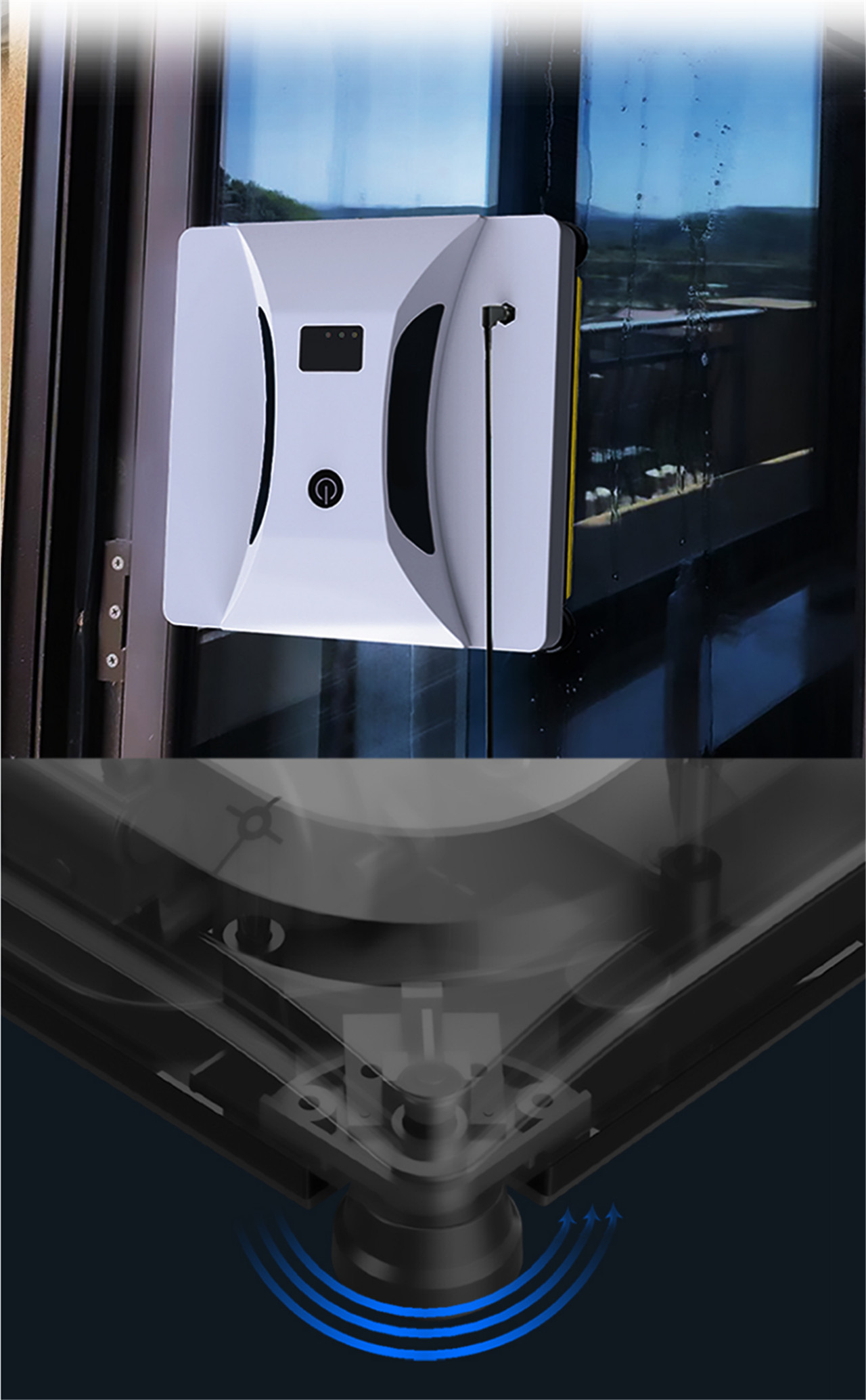 Panavox HCR-05 Smart Window Cleaning Robot Intelligent Automatic Cleaner Robot ගෘහස්ථ සහ එළිමහන් වින්ඩෝස් සඳහා (5)